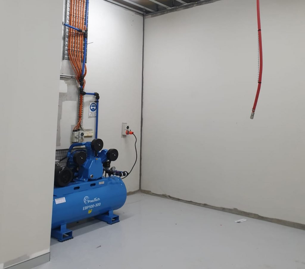 tank mounted industrial air compressors install